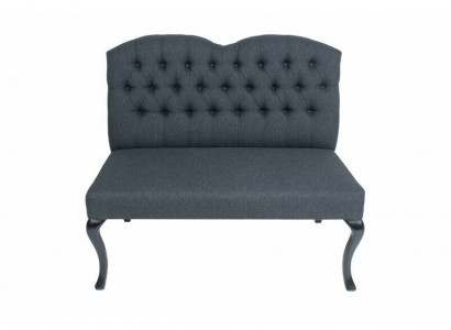 Chesterfield Bank Textil Sitz Bänke Deko Restaurant Stoff Laden Sofa Leder